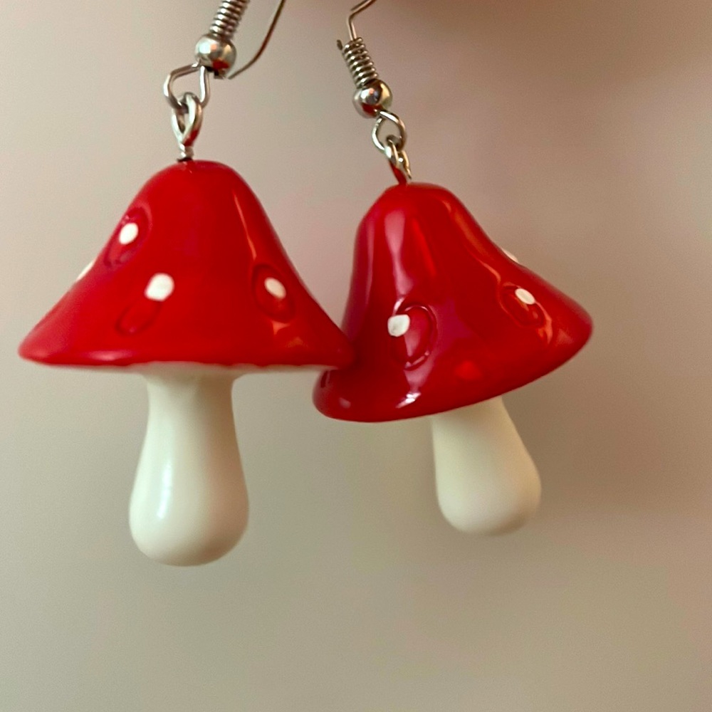 Mushroom dangle earrings